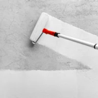 White wall painted using texanol coalescing agent