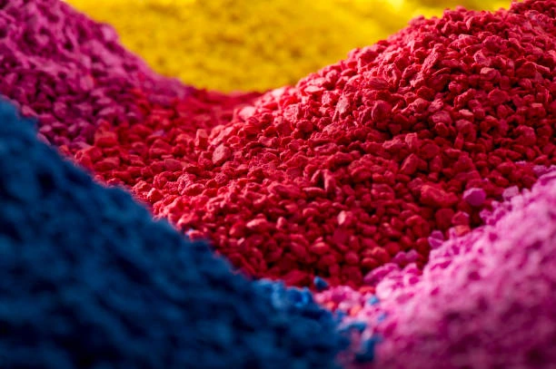Colorful industrial pigment powders used by pigment manufacturers