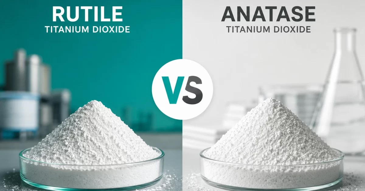 Rutile Titanium Dioxide and anatase powder comparison