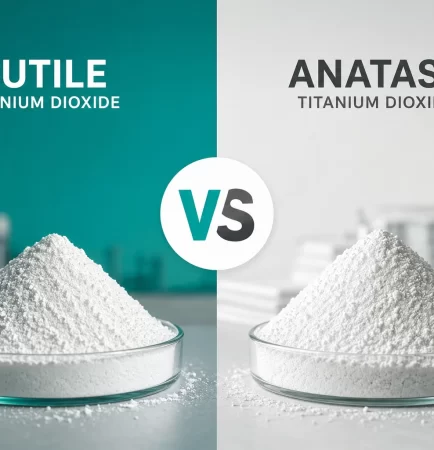 Rutile Titanium Dioxide and anatase powder comparison