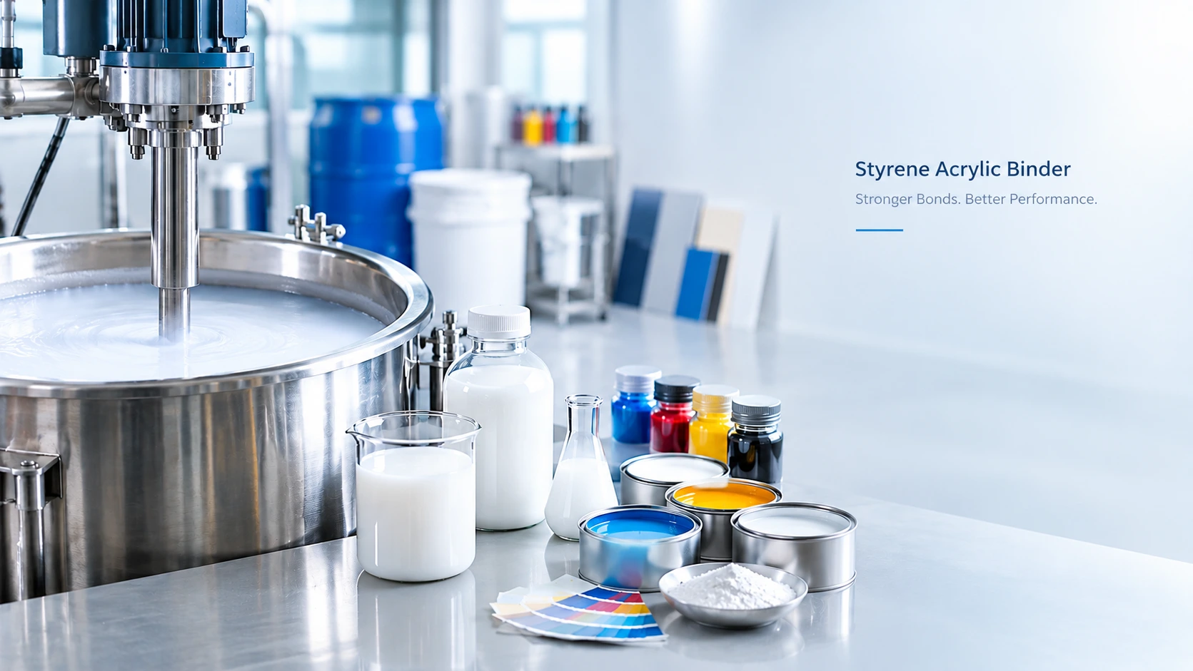 Styrene acrylic binder used in industrial paint and coating formulations